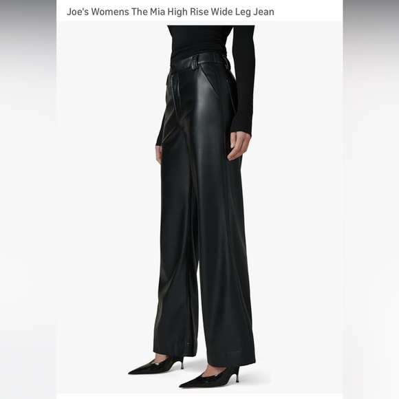 Joe's Jeans Black Wide-Leg Pants - Picture 2 of 16
